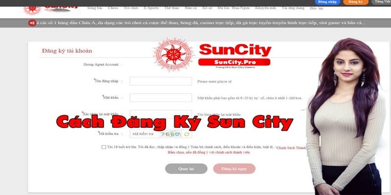 3 bước đăng ký tài khoản tại nhà cái suncity cực nhanh chóng