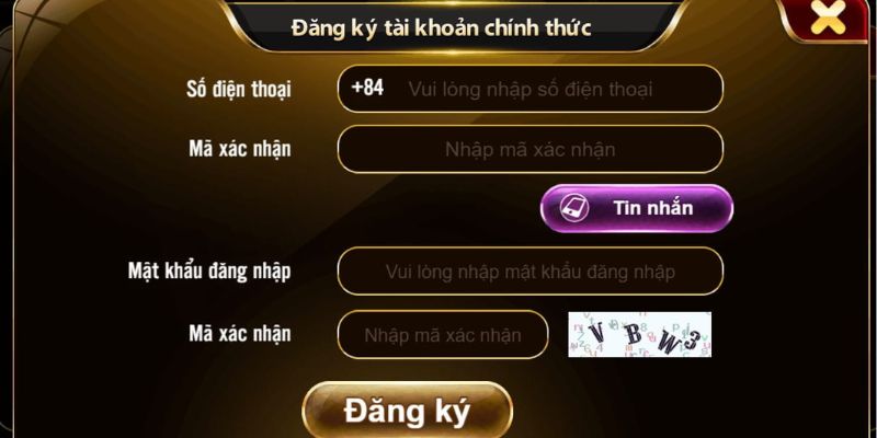 Các bước đăng ký tài khoản 68 game bài thành công