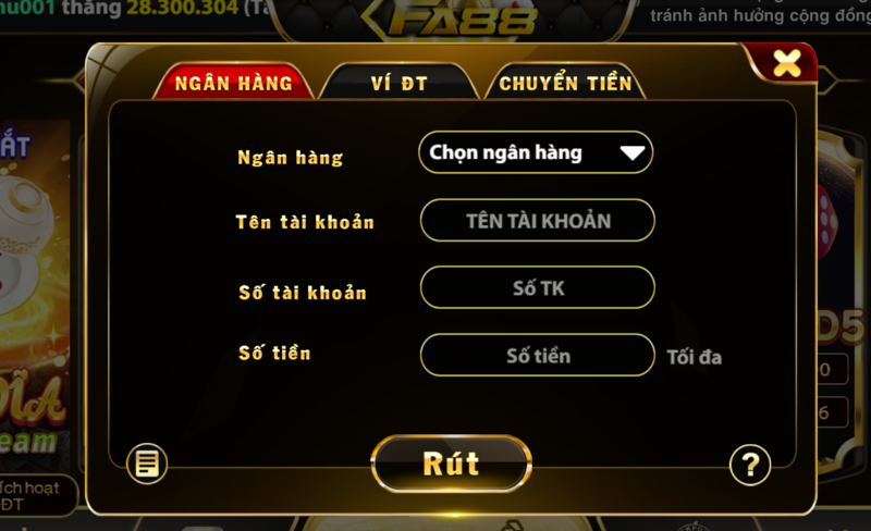 Cách rút tiền nhanh chóng từ tài khoản game Fa88