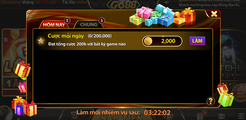 Làm nhiệm vụ nhận ngay khuyến mãi tại win456