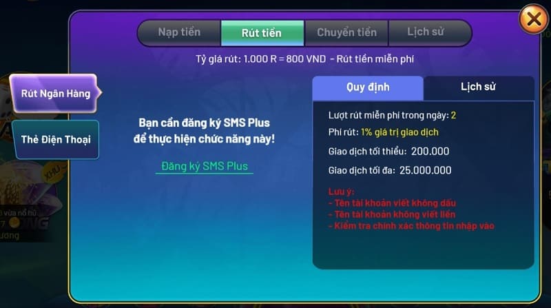 Rút tiền nhanh chóng rio66 với 4 phút được duyệt lệnh tức thì